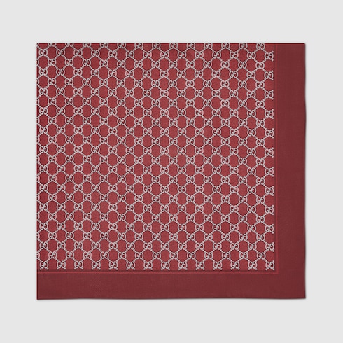 Laminated printed silk twill carré