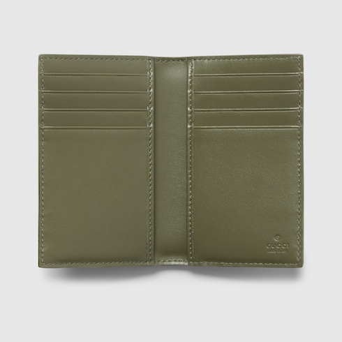 Längliches GG Kartenetui mit grüner Innenseite