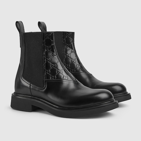 Men's ankle boot with GG detail