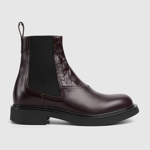 Men's ankle boot with GG detail