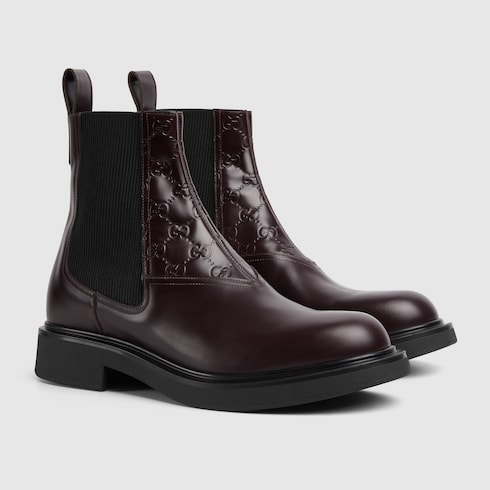 Men's ankle boot with GG detail
