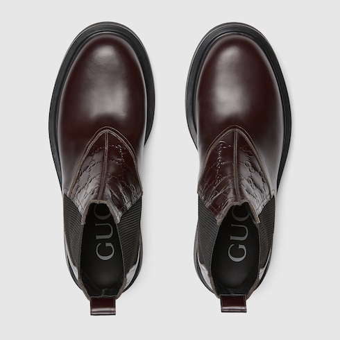 GG 디테일이 돋보이는 남성 앵클 부츠