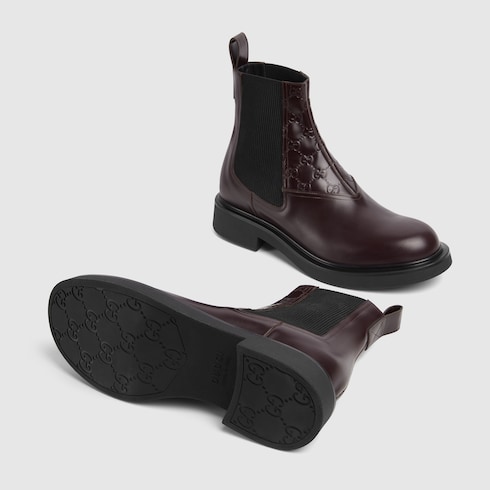 Men's ankle boot with GG detail