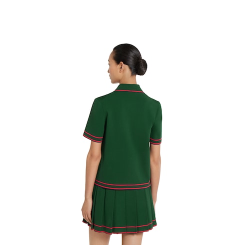 Polo shirt with striped trim