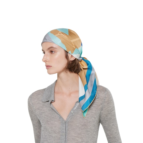 Printed silk carré