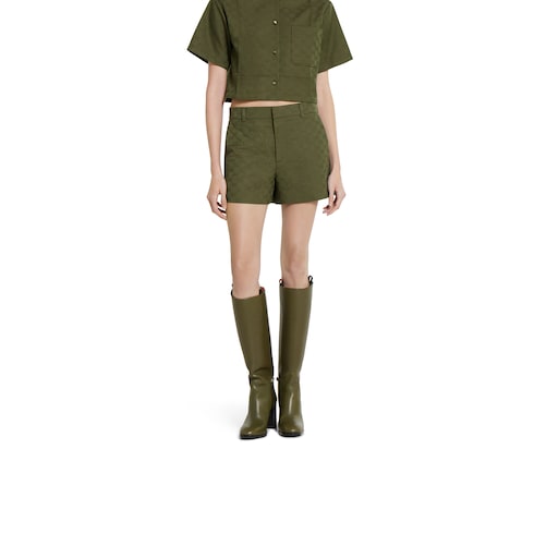 Short en gabardine de coton GG