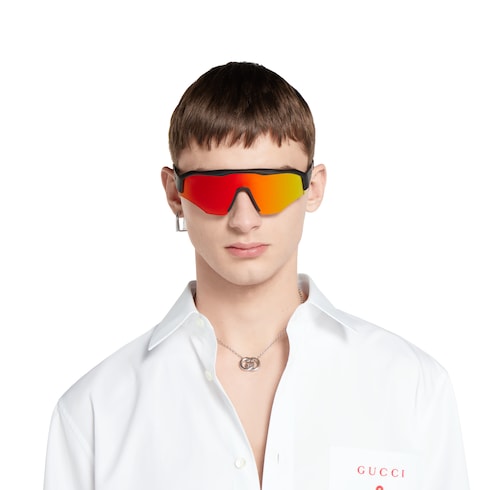Mask-shaped sunglasses