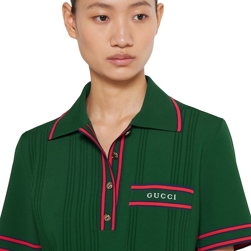 Polo shirt with striped trim