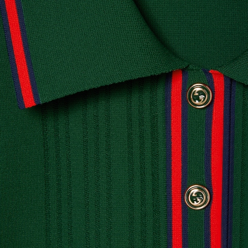 Polo shirt with striped trim
