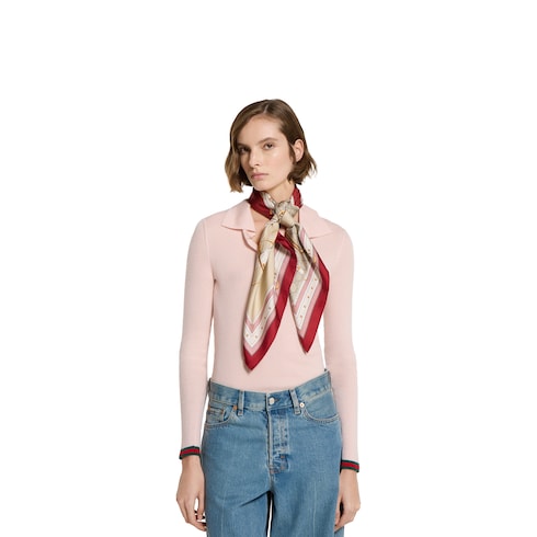 Printed silk carré
