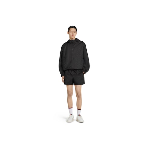 GG nylon jacquard zip jacket