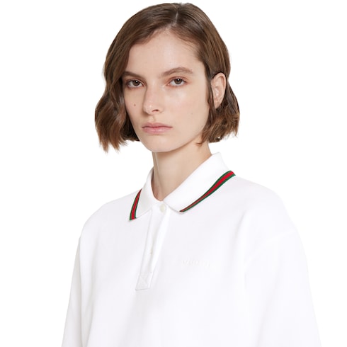 Cotton piquet polo shirt with Web