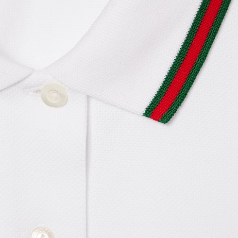 Polo in piquet di cotone con Web