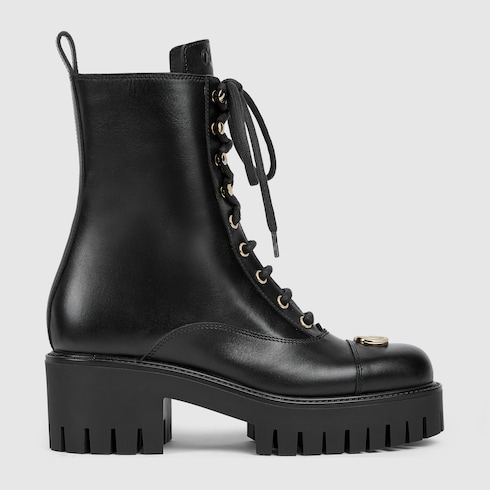 Women's lace-up ankle boot with GG