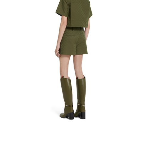 Short en gabardine de coton GG