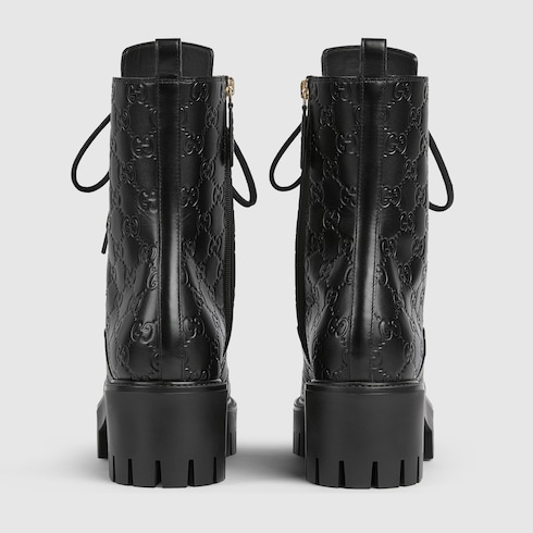 Women's lace-up ankle boot with GG