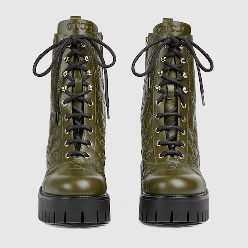 Women's lace-up ankle boot with GG