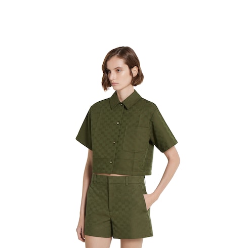GG cotton gabardine shirt