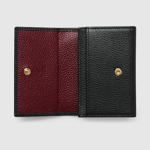Bi-color GG Marmont card case