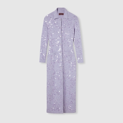 Robe polo brodée de sequins