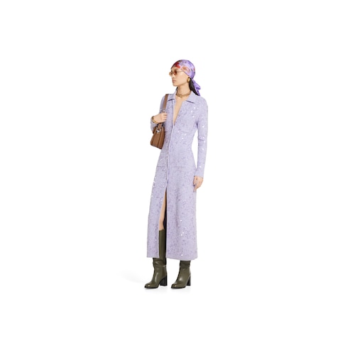 Robe polo brodée de sequins