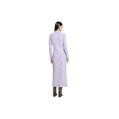 Robe polo brodée de sequins