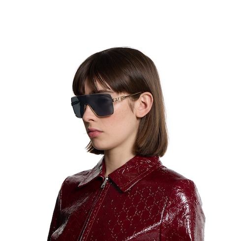 Rectangular frame sunglasses