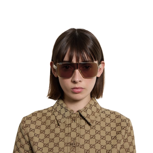 Rectangular frame sunglasses
