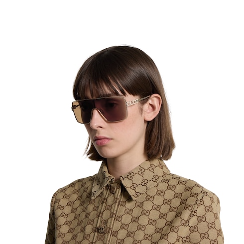 Rectangular frame sunglasses