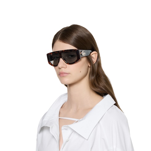 Rectangular frame sunglasses