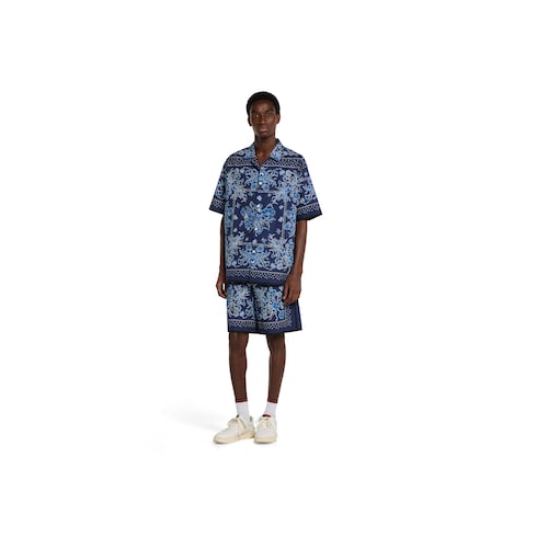 Printed cotton poplin shorts
