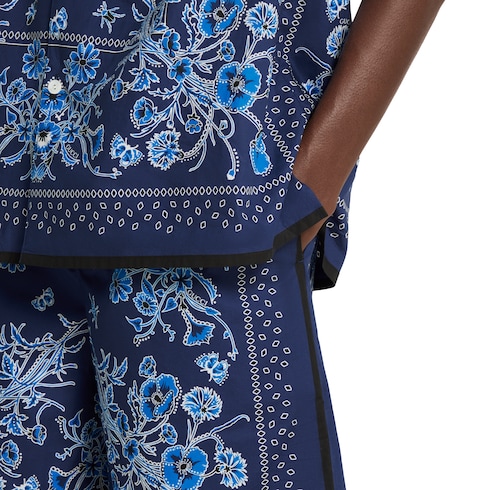 Printed cotton poplin shorts
