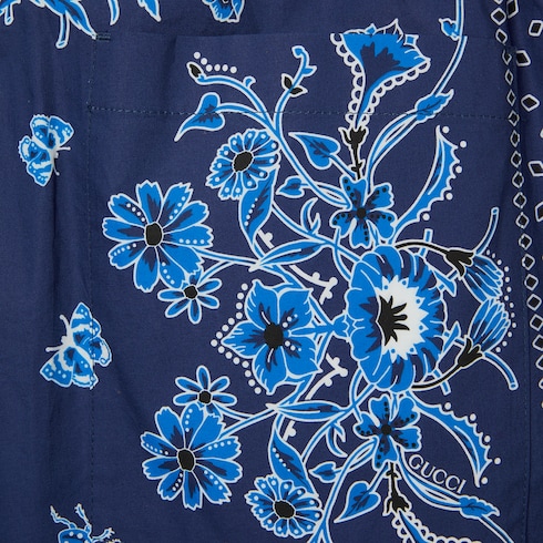 Printed cotton poplin shorts
