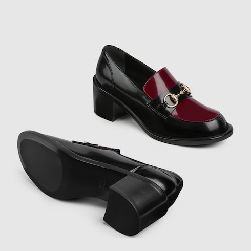 Women's heeled loafer with Horsebit