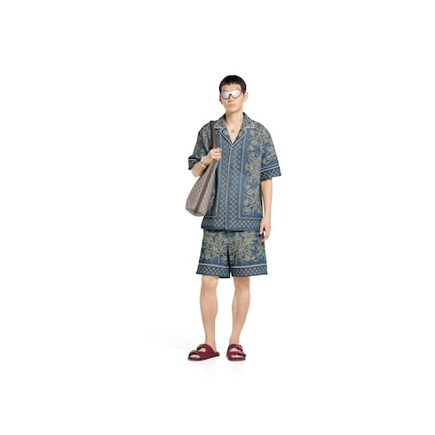 Hemd aus GG Denim-Jacquard mit Waschung