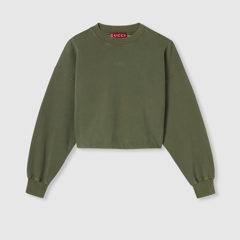 Sweatshirt aus Baumwolljersey mit Stickerei