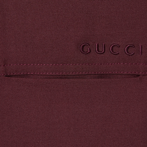 Wool gabardine pant with logo