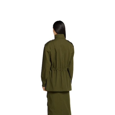 Cotton canvas jacket with embroidery