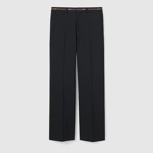 Wool pant with selvedge detail 