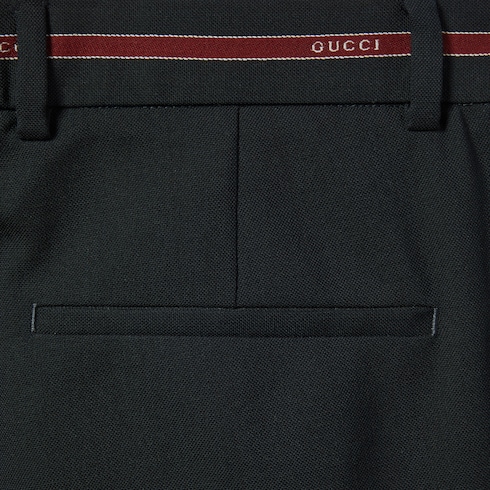 Wool pant with selvedge detail 