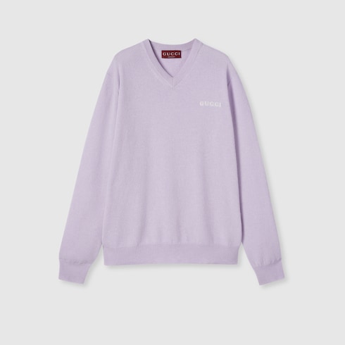 Jersey de cashmere con intarsia