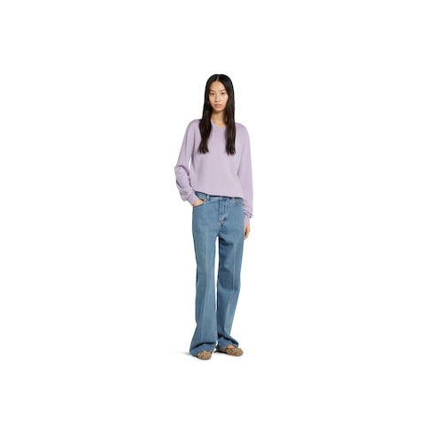 Maglione in cashmere con intarsio