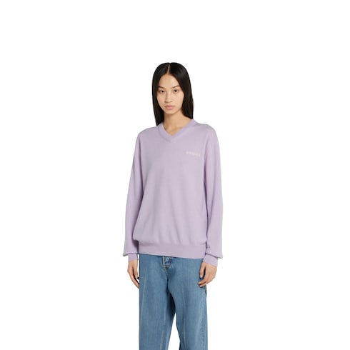 Jersey de cashmere con intarsia