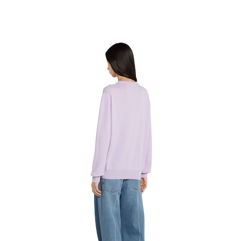 Jersey de cashmere con intarsia