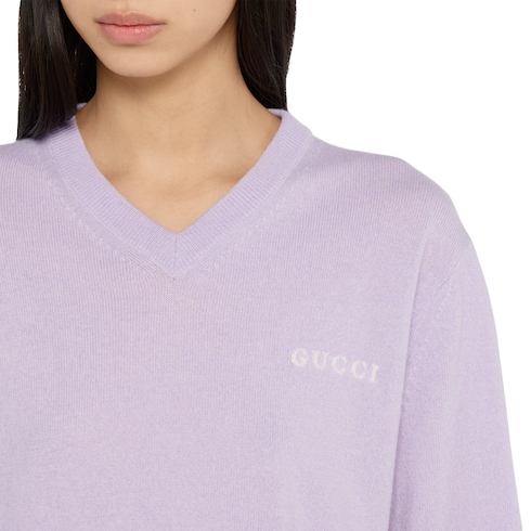 Cashmere sweater with intarsia Detail 5
