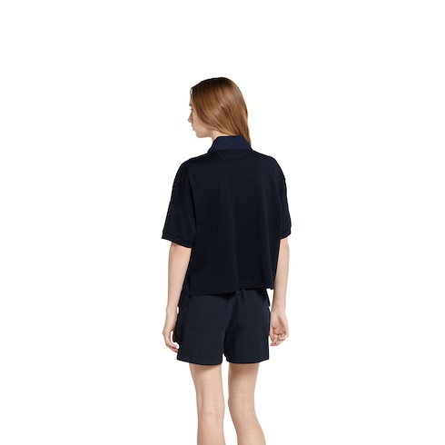 Cotton jersey polo shirt with embroidery