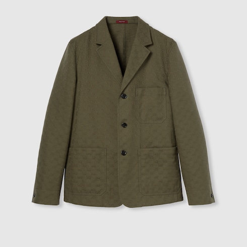 Cotton blend GG canvas jacket