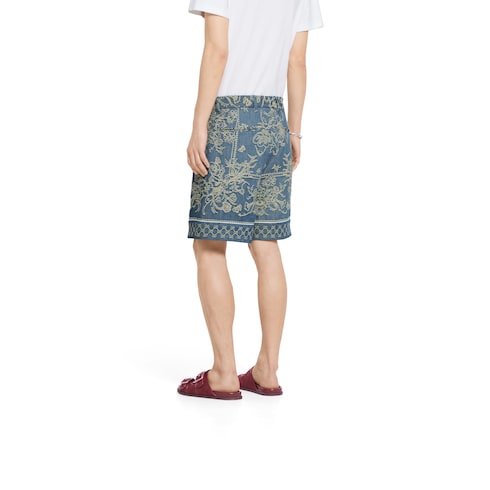 GG denim jacquard shorts