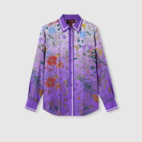 Camicia in seta stampata