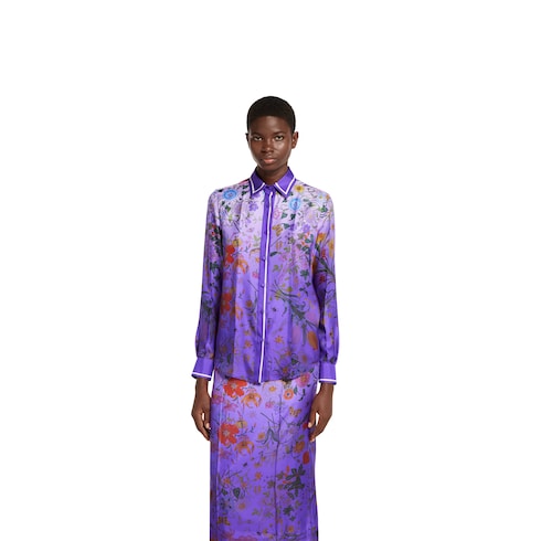 Camicia in seta stampata